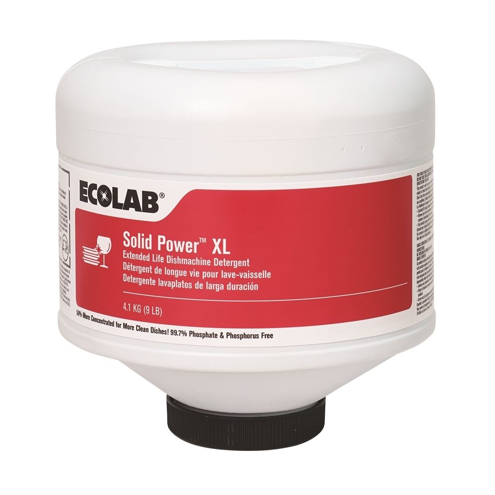 Ecolab® Solid Power® XL Machine Warewashing Detergent, 9lb, #06100185